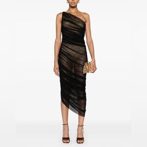 NWT Norma Kamali
Diana One Shoulder Gown Dress Meshe Size XS